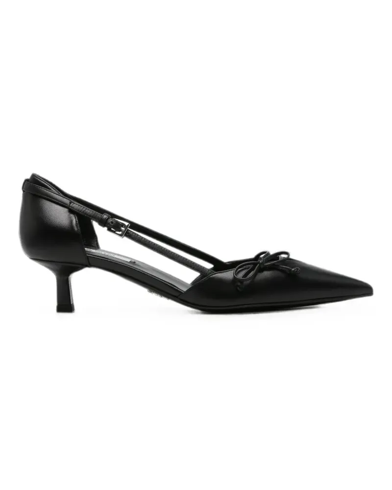 Prada bow-detail pointed pumps - Schwarz Schwarz