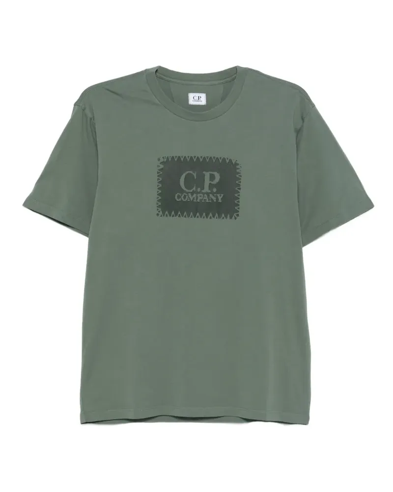 C.P. Company Kurzärmeliges 30/1 T-Shirt mit Logo - Grün Grün