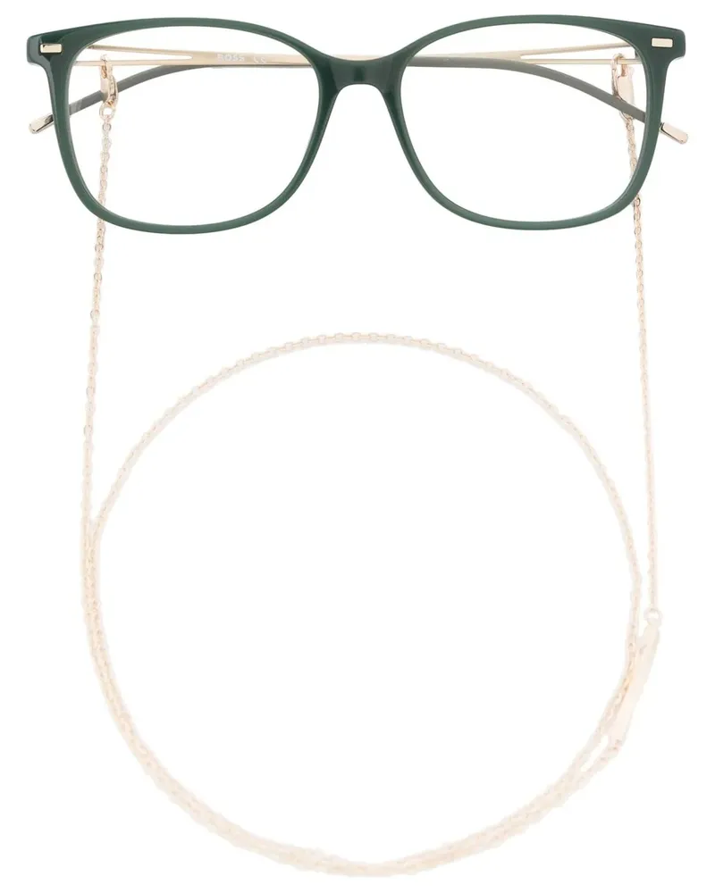 HUGO BOSS Brille mit eckigem Gestell - Grün Grün
