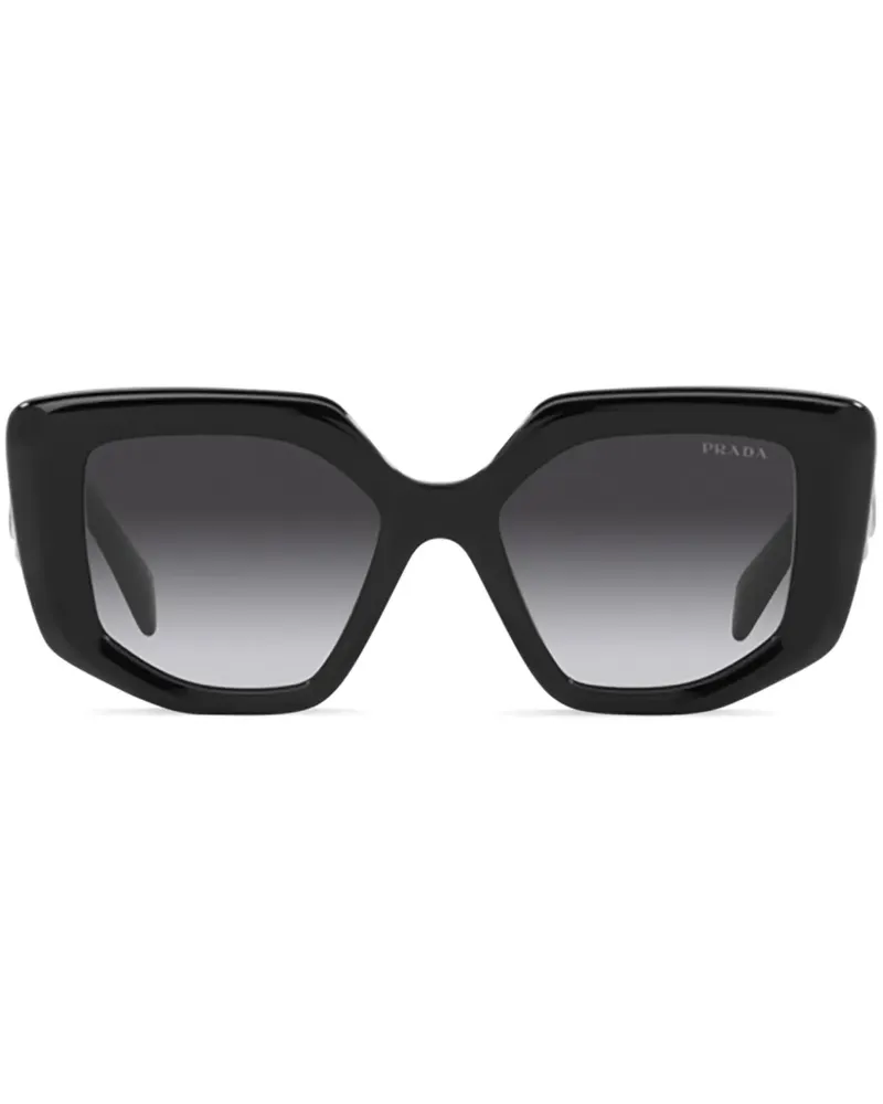 Prada Cat-Eye-Sonnenbrille mit Logo - Schwarz Schwarz