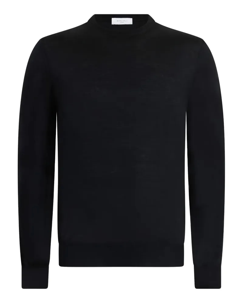 Boglioli Pullover mit Rundhalsausschnitt - Schwarz Schwarz