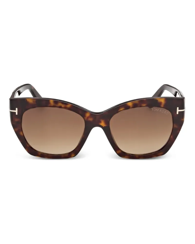 Tom Ford tortoiseshell-effect cat-eye sunglasses - Braun Braun