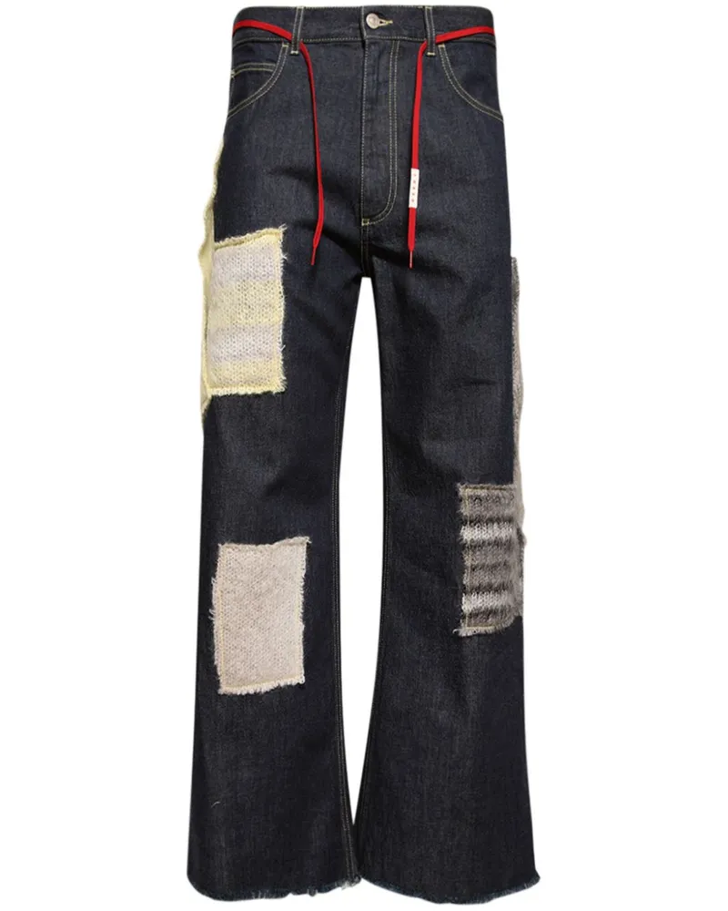 Marni Jeans im Layering-Look - Blau Blau