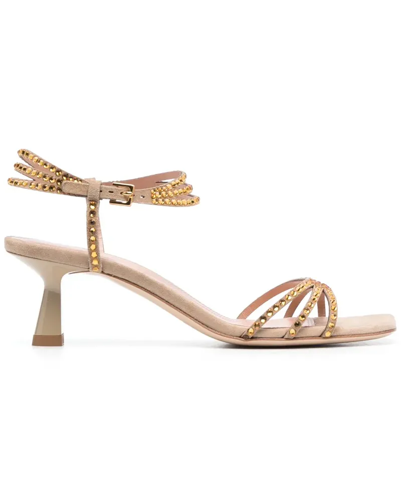 Alberta Ferretti Sandalen mit Kristallen 55mm - Nude Nude
