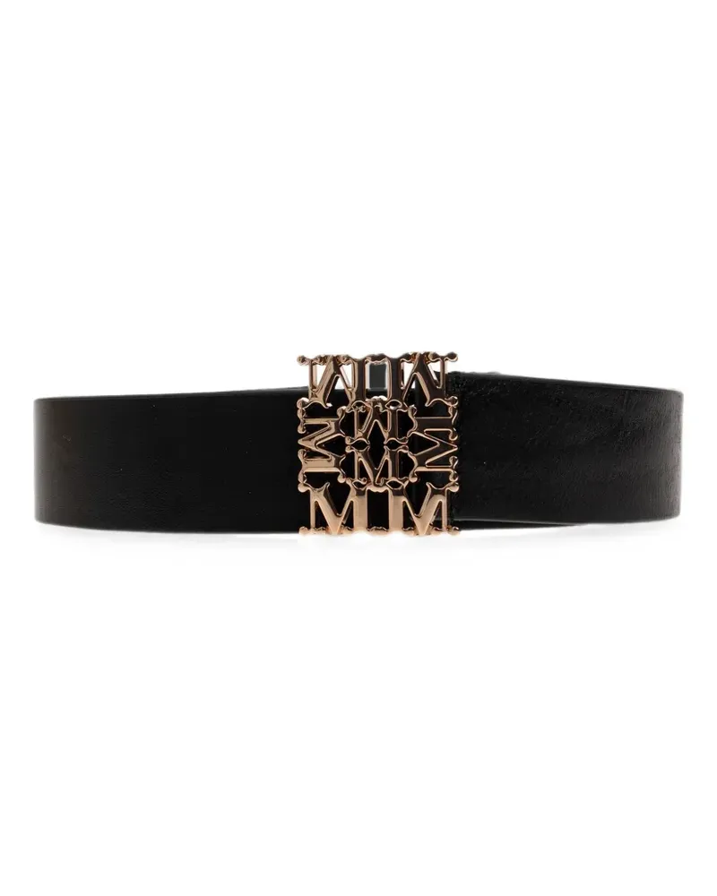 Max Mara Sumero logo-buckle belt - Schwarz Schwarz