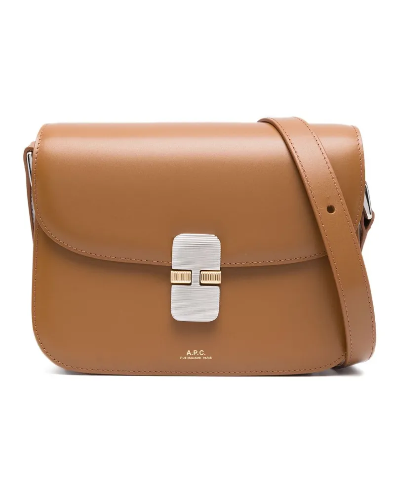 A.P.C. Kleine Grace Schultertasche - Braun Braun