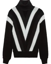 Saint Laurent Pullover mit grafischem Print Schwarz