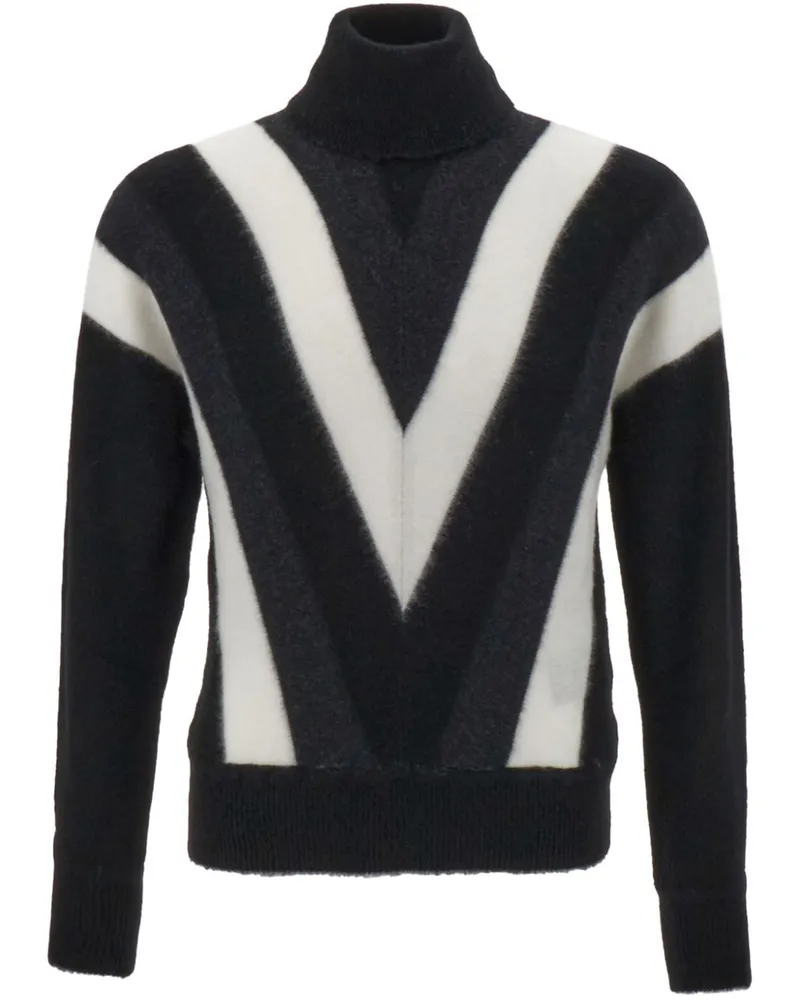Saint Laurent Pullover mit grafischem Print - Schwarz Schwarz