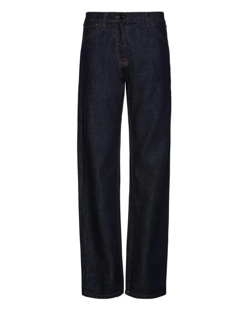 Magda Butrym Jeans mit Logo-Patch - Blau Blau