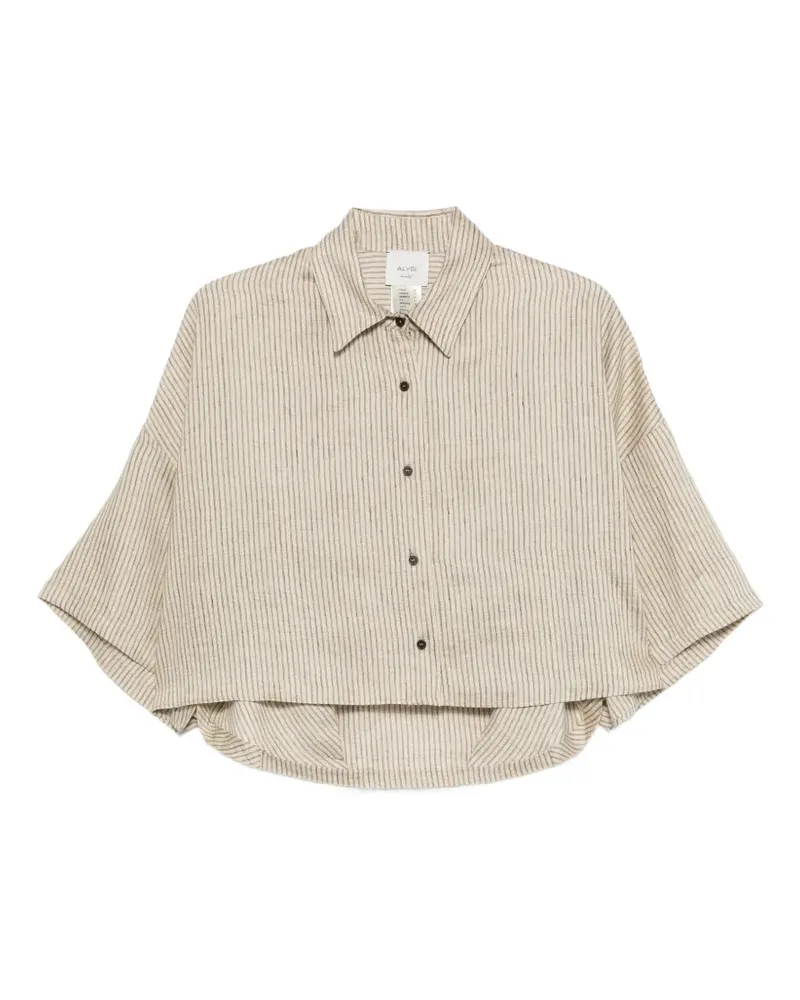 ALYSI Gestreifte Bluse - Nude Nude