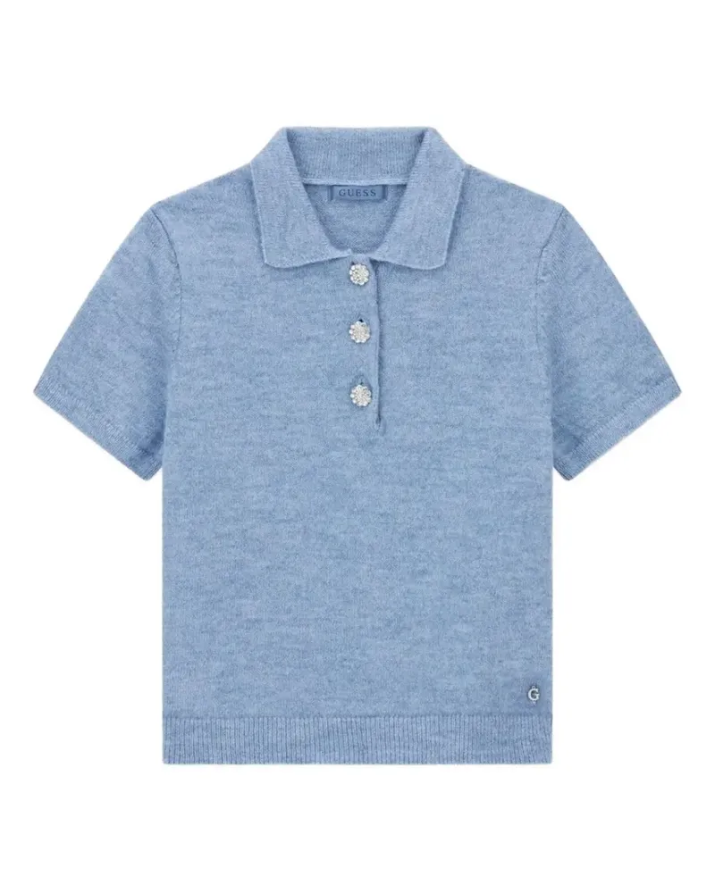 Guess Ophelia Poloshirt mit Kristallen - Blau Blau