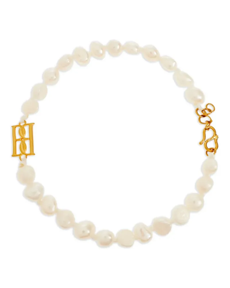 By Malene Birger Herlas Pearl pearl anklet - Gold Gold
