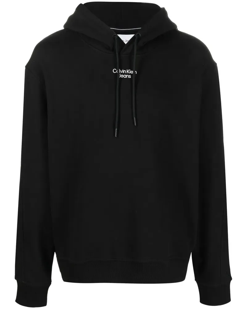 Calvin Klein Hoodie mit Logo-Print - Schwarz Schwarz