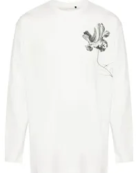 Y-3 GFX T-Shirt mit Blumen-Print Weiß