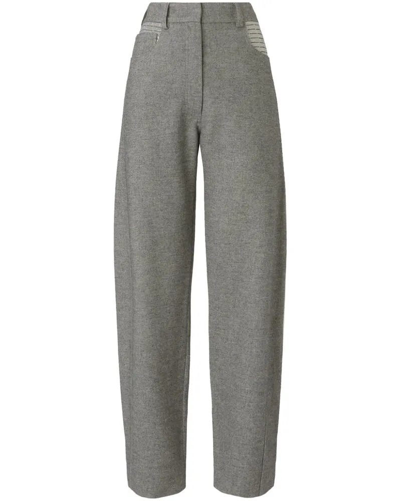 Genny Hose mit Kristallen - Grau Grau