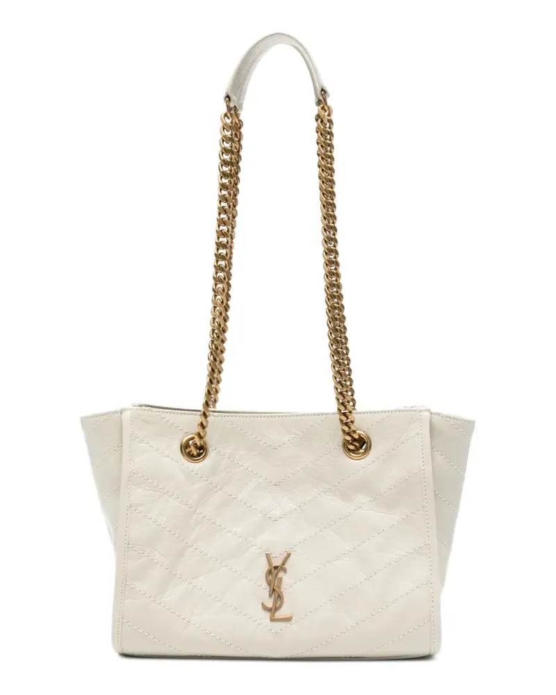 Saint Laurent Gesteppte 'Niki' Schultertasche - Nude Nude