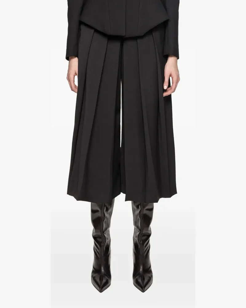 NISSA wool tailored bermuda pants - Schwarz Schwarz