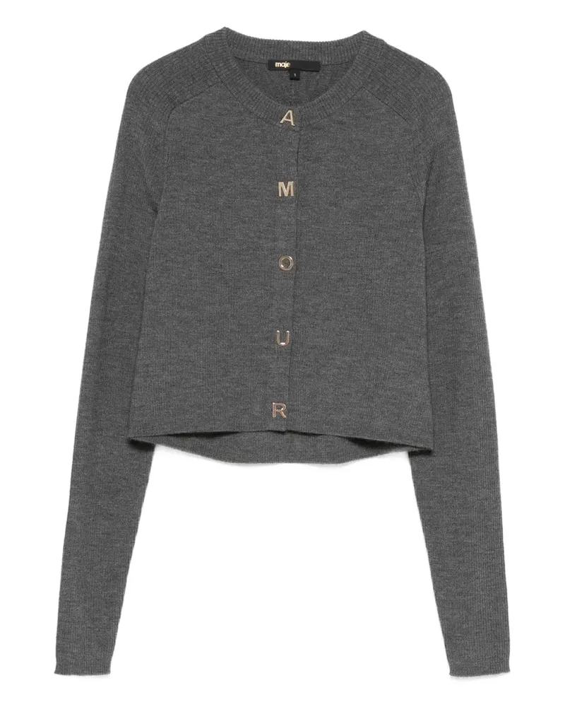 Maje Cardigan mit Knöpfen - Grau Grau
