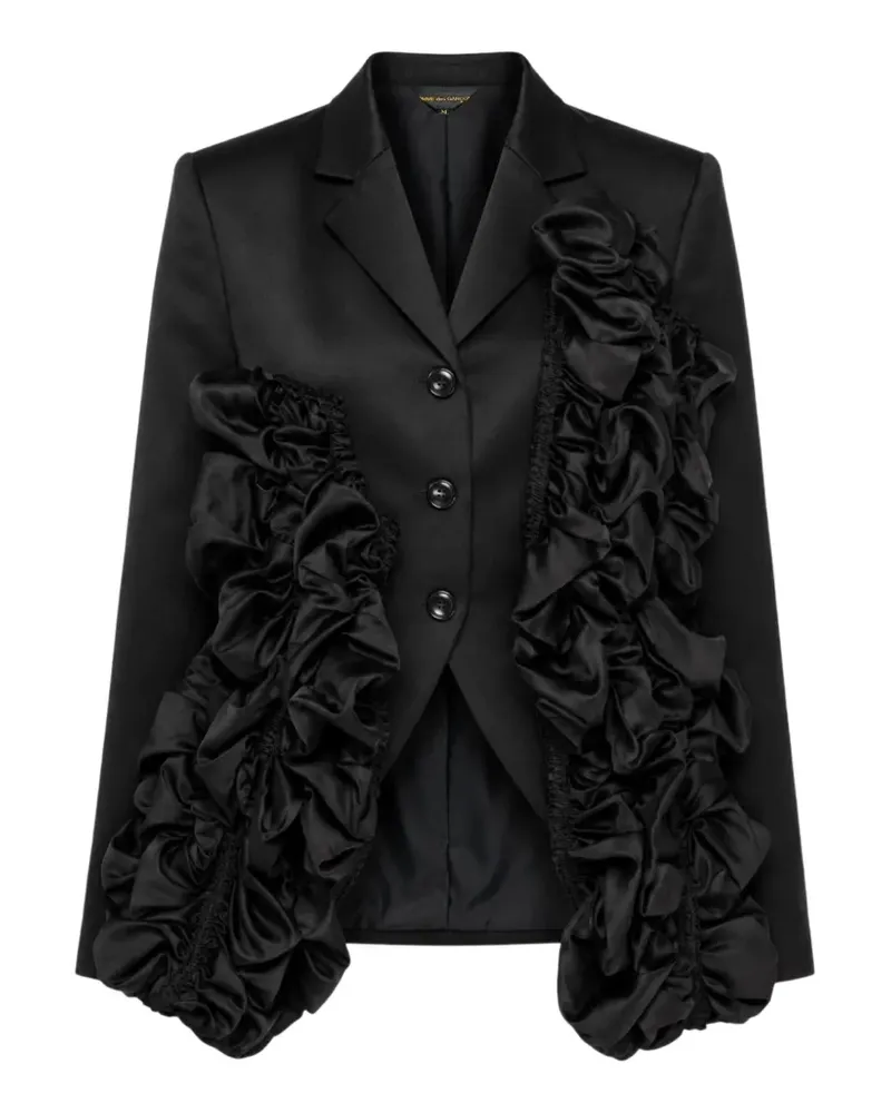 Comme des Garçons Blazer mit Rüschen - Schwarz Schwarz