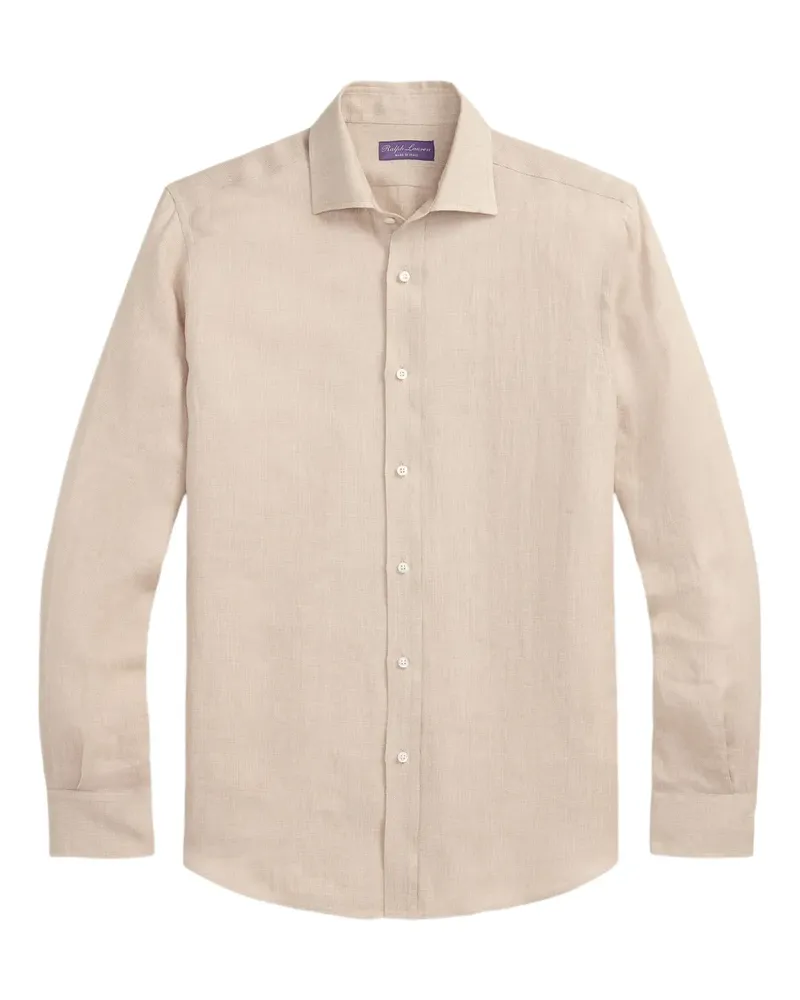 Ralph Lauren Hemd aus Leinen - Nude Nude