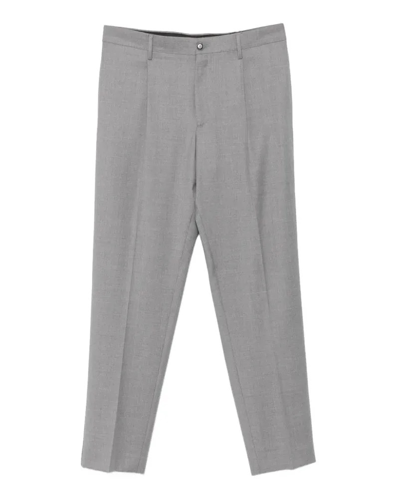 Canali Klassische Bundfaltenhose - Grau Grau