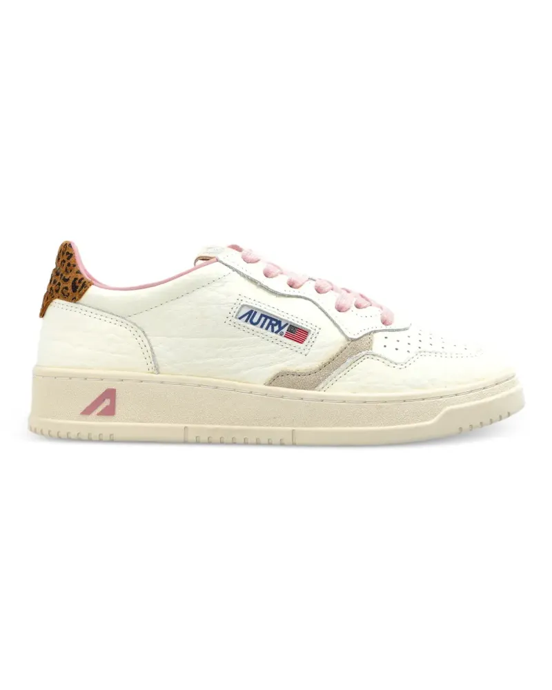 AUTRY Medalist Sneakers aus Sand- und Leopardenleder - Nude Nude