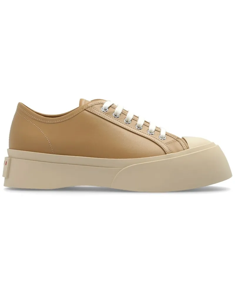 Marni Pablo leather flatform sneakers Braun