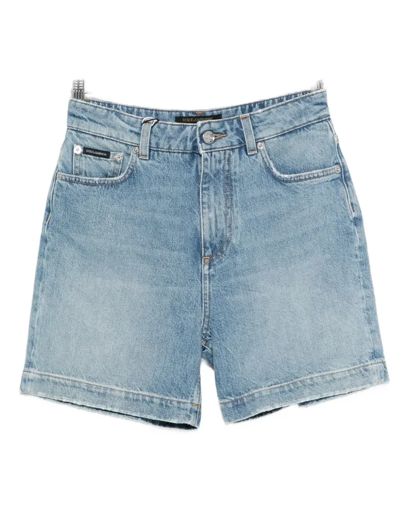 Dolce & Gabbana Shorts mit Logo-Schild - Blau Blau