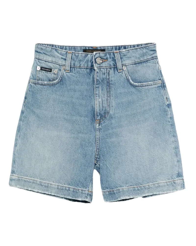 Dolce & Gabbana logo-plaque shorts - Blau Blau