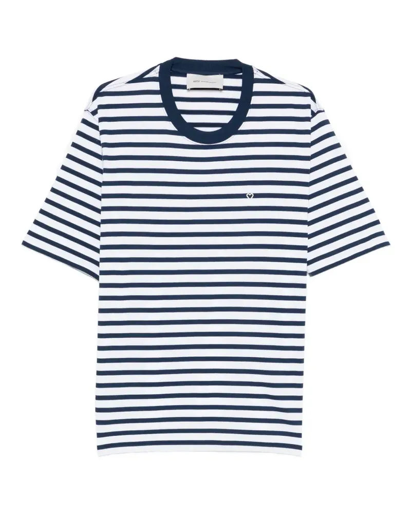 AMI Paris Marinière Ami De Coeur striped T-shirt - Blau Blau