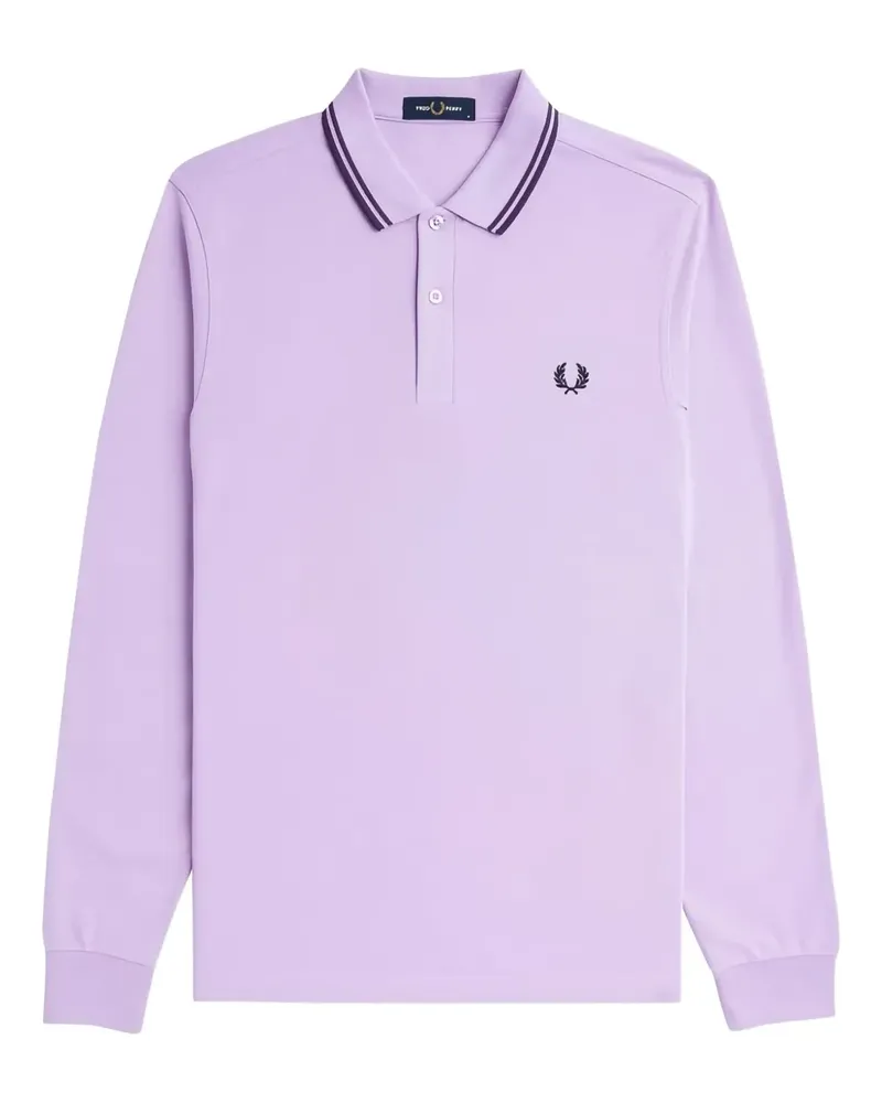 Fred Perry Poloshirt mit Logo-Stickerei - Violett Violett