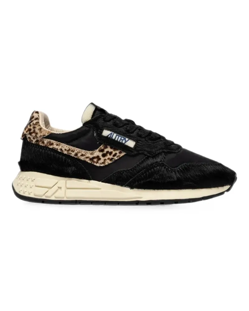 AUTRY Reelwind leopard-print sneakers - Schwarz Schwarz