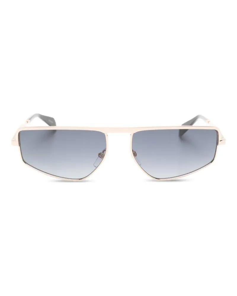 Moschino Sonnenbrille mit eckigem Gestell - Gold Gold