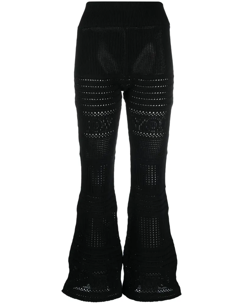 Stella McCartney Gestrickte Schlaghose - Schwarz Schwarz