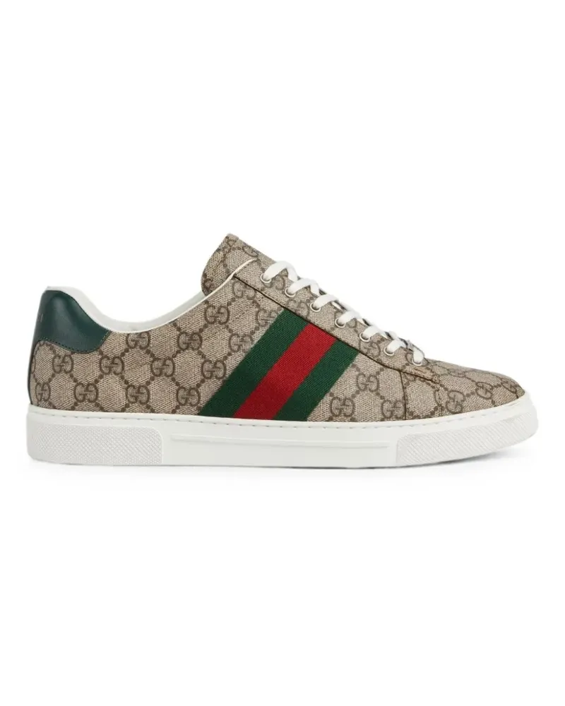 Gucci Ace Web Sneakers - Nude Nude