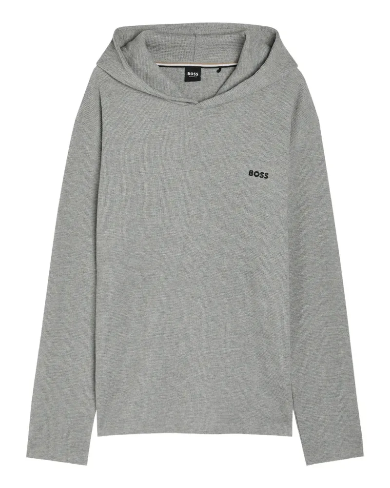 HUGO BOSS logo-print hoodie - Grau Grau