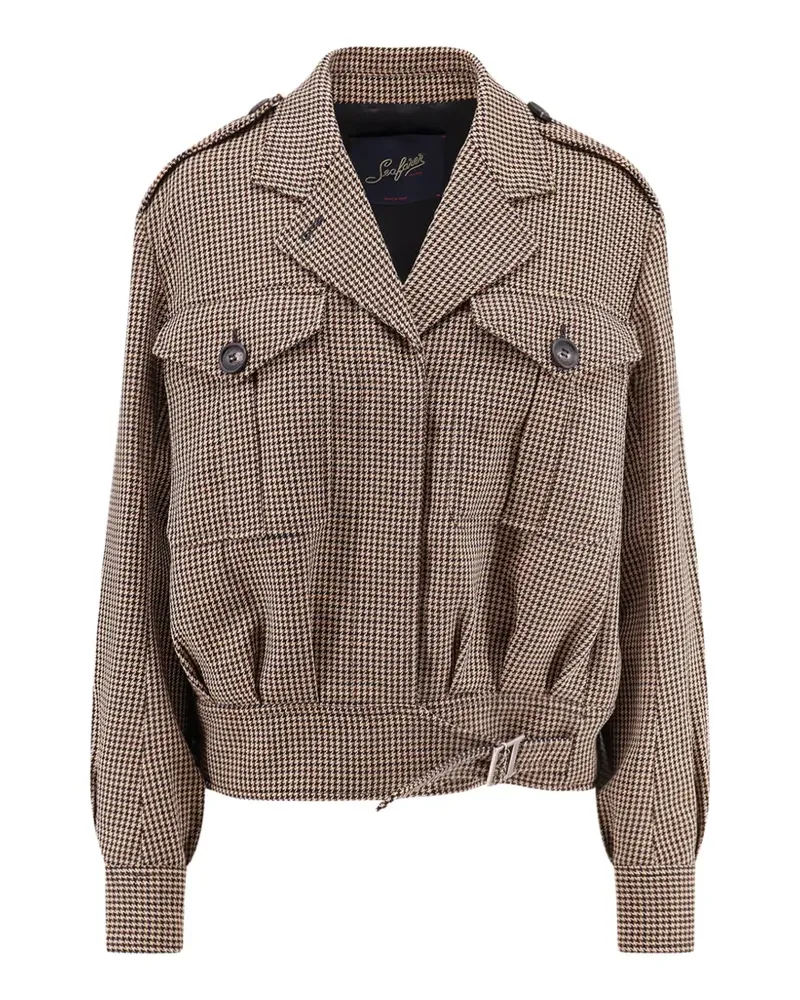 Seafarer Jacke mit Hahnentrittmuster - Braun Braun
