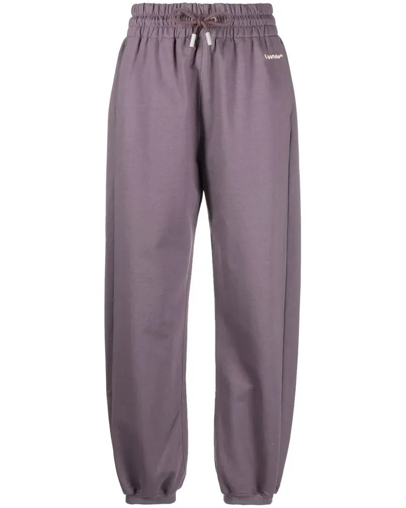 OFF-WHITE Jogginghose mit Logo-Print - Violett Violett