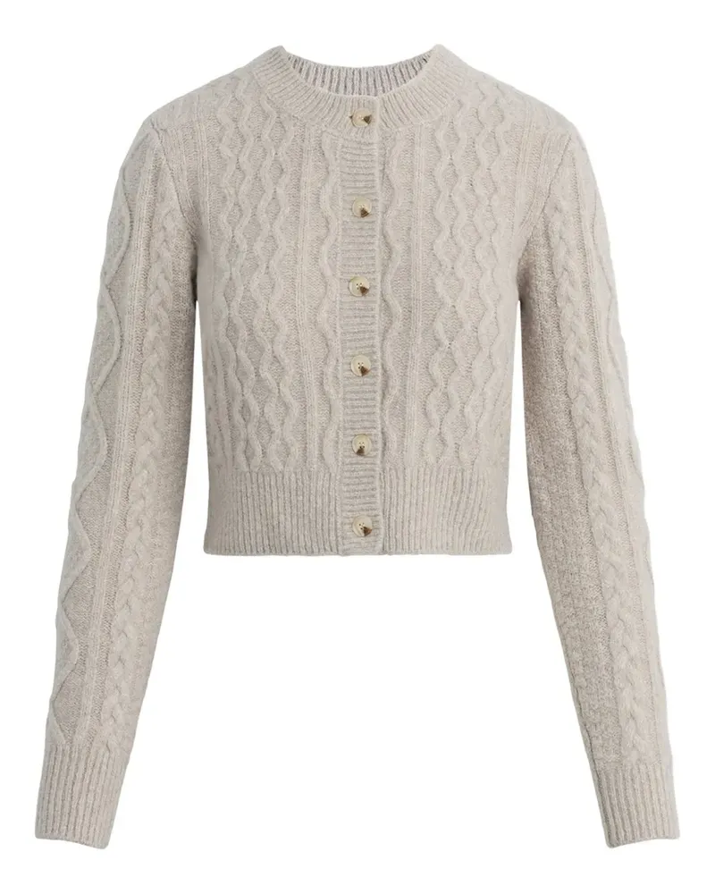 Favorite Daughter cable-knit cardigan - Nude Nude