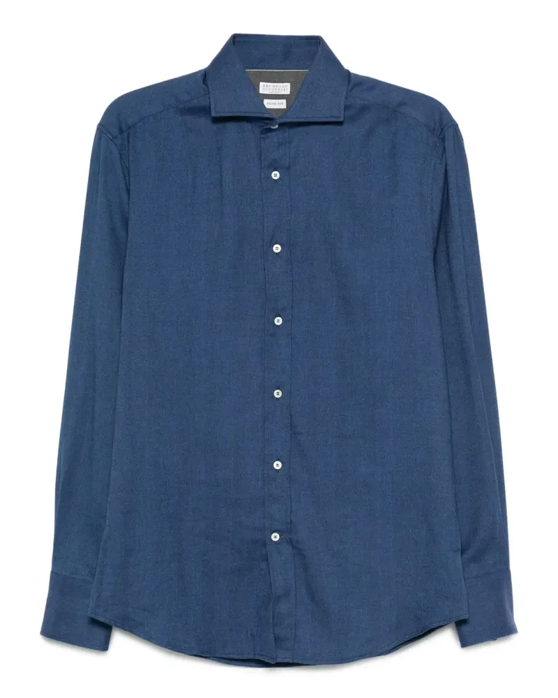 Brunello Cucinelli Klassisches Hemd - Blau Blau