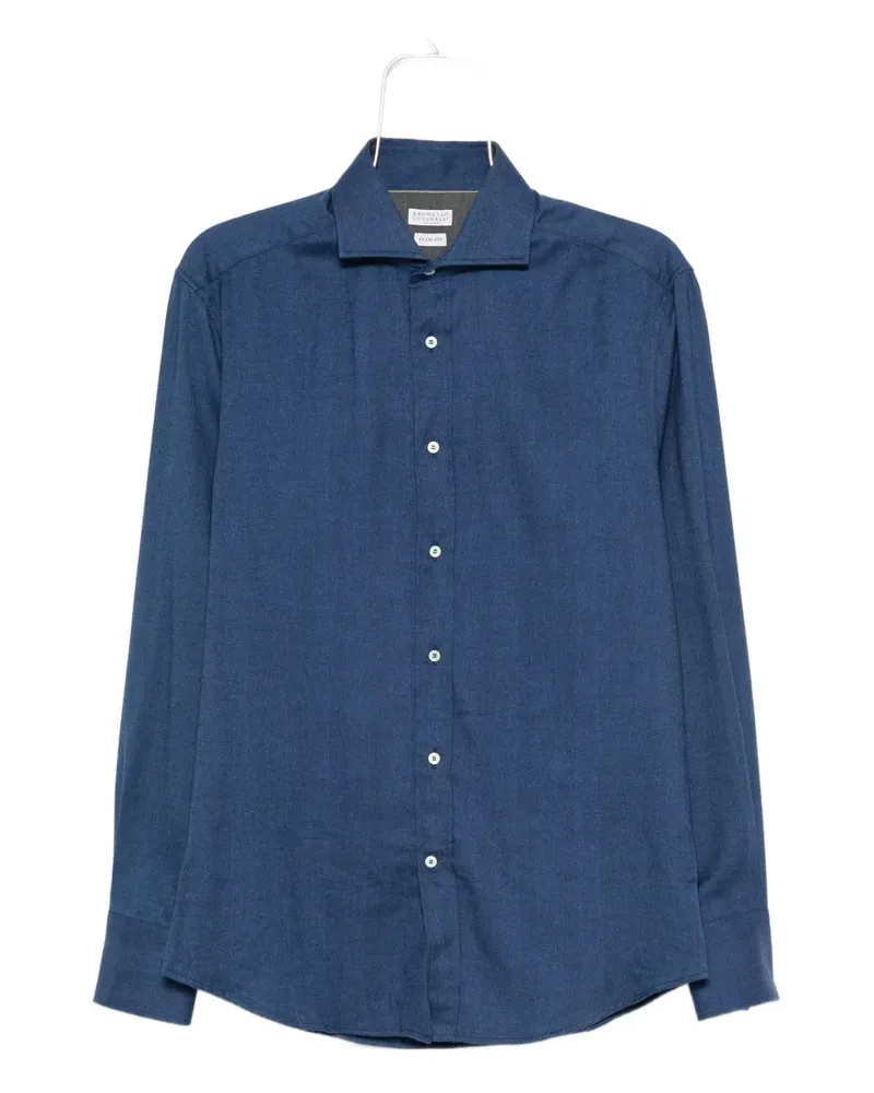 Brunello Cucinelli Klassisches Hemd - Blau Blau