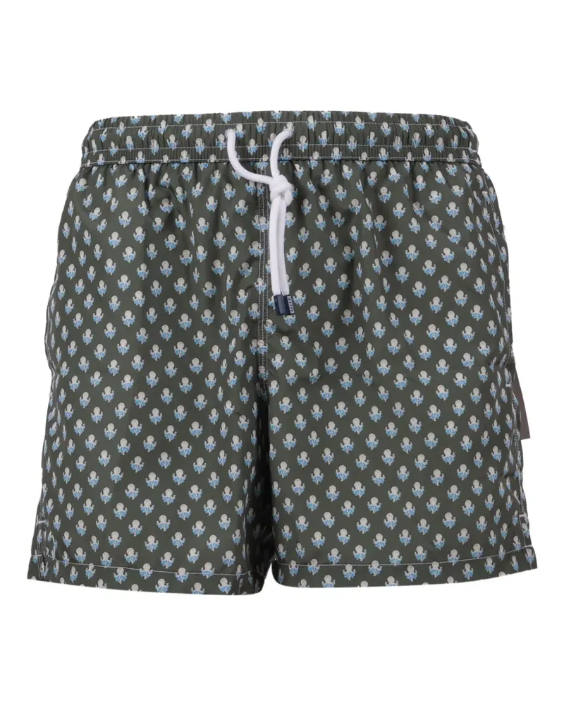 Fedeli Gemusterte Badehose - Grün Grün