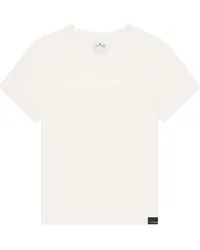 Courrèges T-Shirt mit Logo-Stickerei Weiß