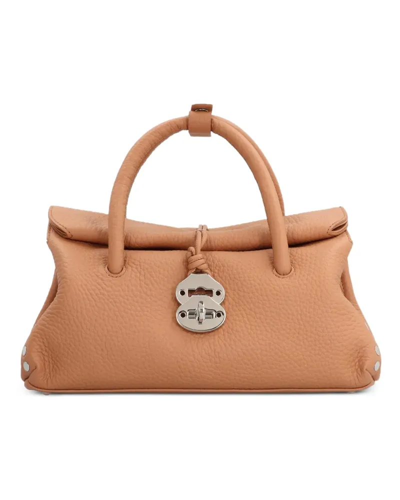 Zanellato Kleine Dotta Tote Bag aus gekörntem Leder - Nude Nude