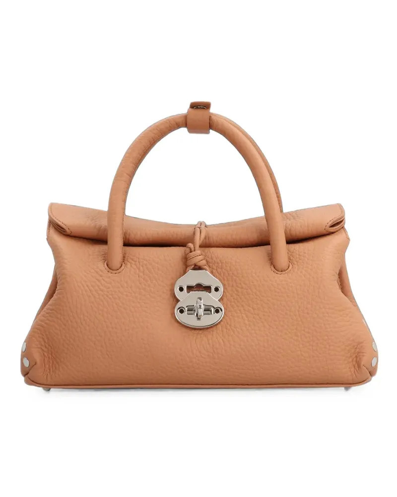 Zanellato Kleine Dotta Tote Bag aus gekörntem Leder - Nude Nude