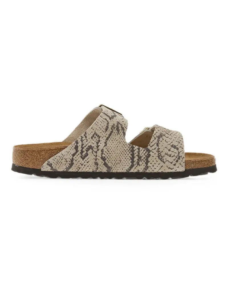 Birkenstock Arizona snakeskin-effect sandals - Nude Nude