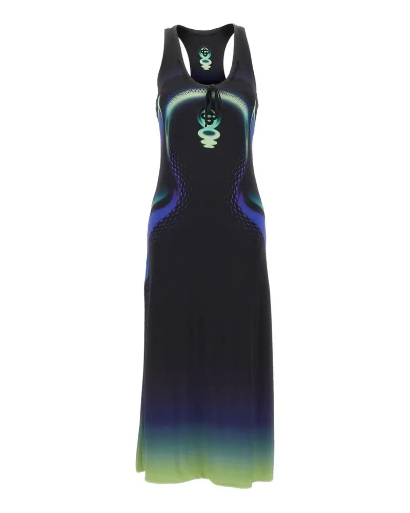 Casablanca Paris Sporchid Slinky midi dress - Schwarz Schwarz