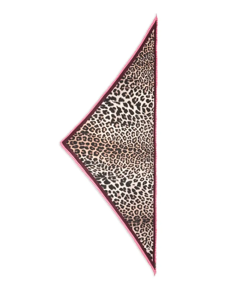 Faliero Sarti Schal mit Animal-Print - Braun Braun