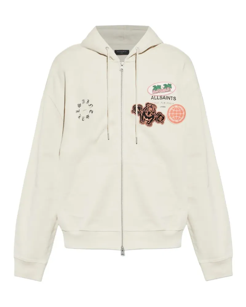 AllSaints Kapuzenjacke mit Patch-Detail - Nude Nude
