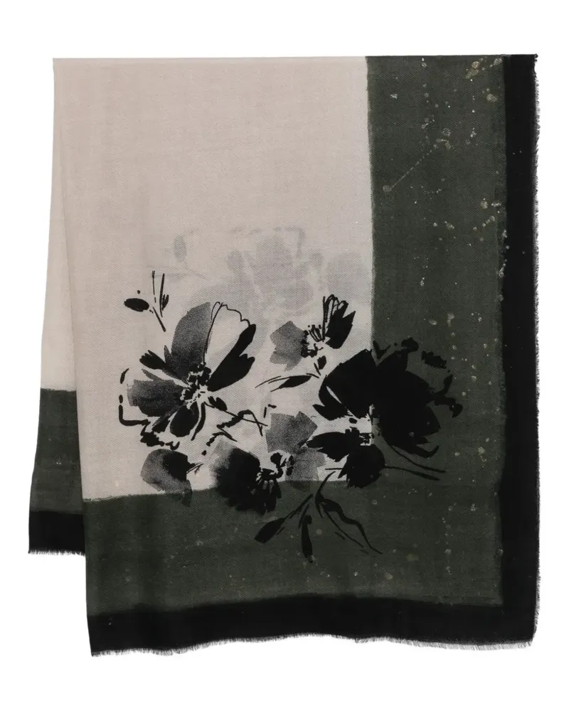 Faliero Sarti Schal mit Blumen-Print - Nude Nude